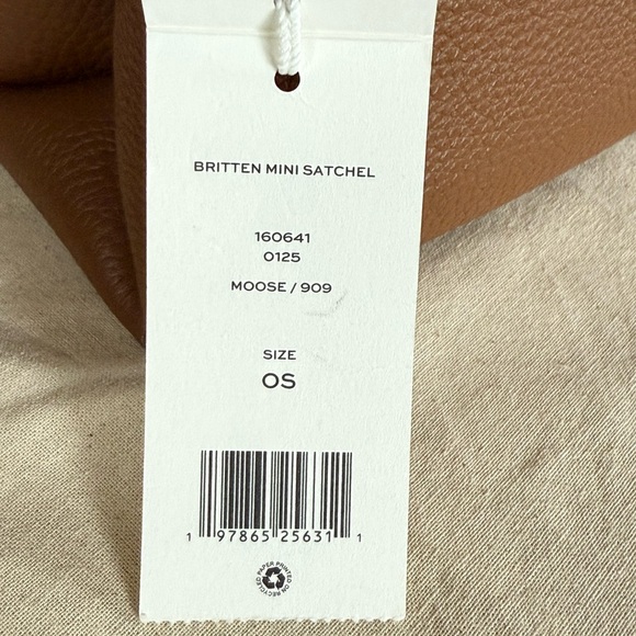 New, tory burch britten micro satchel crossbody top handle brwon - Picture 11 of 11